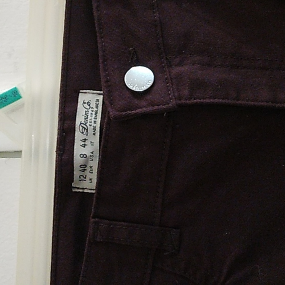 Burgundy skinny jeans by Denim Co. - Picture 2 of 5